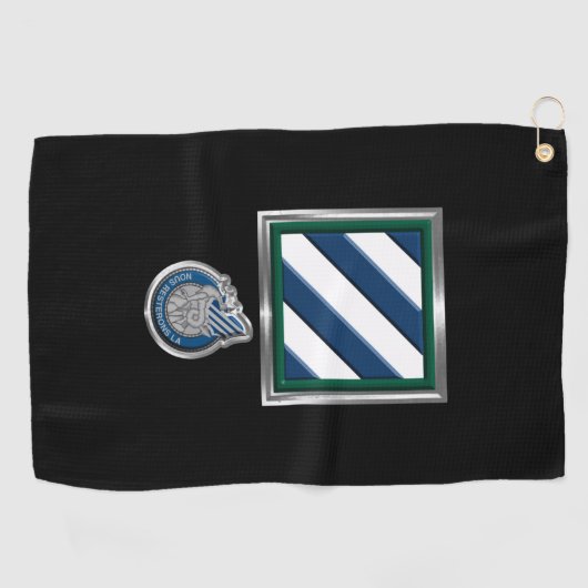 3e infanteriedivisie "Rock of the Marne" Golfhanddoek (Horizontaal)