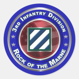 3e infanteriedivisie "Rock of the Marne" Ronde Sticker