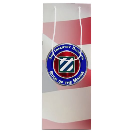 3e infanteriedivisie "Rock of the Marne" Wijn Cadeautas (Voorkant)