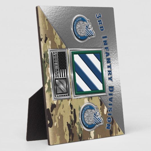 3e Infanteriedivisie “Rots van de Marne” Fotoplaat (Zijkant)