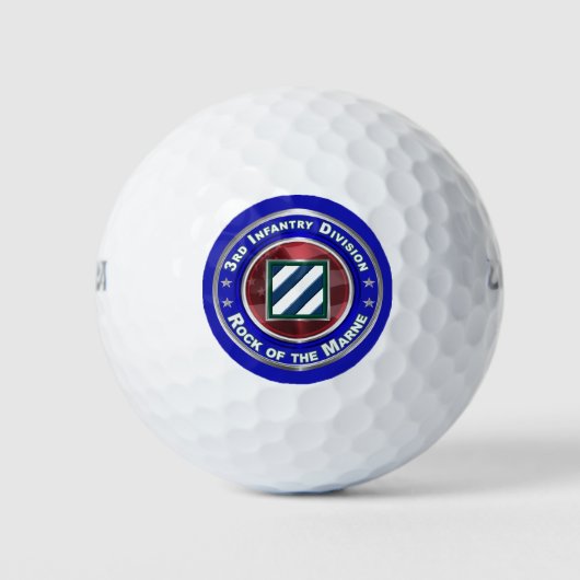 3e Infanteriedivisie “Rots van de Marne” Golfballen (Voorkant)