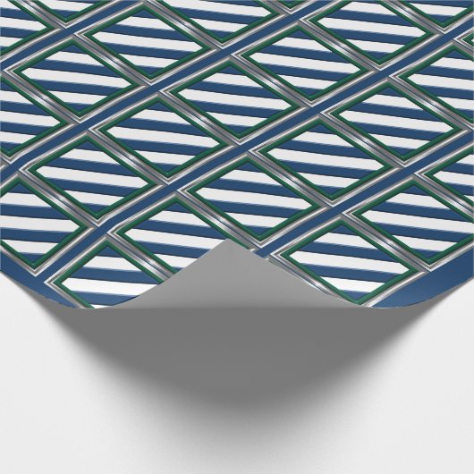 3e infanteriedivisie Silver Framed Patch Wrapping Cadeaupapier (Hoek)