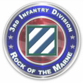 3e Infanteriedivisie Vinylauto Sticker (Voorkant)