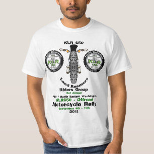 3e jaarlijkse KLR Rally 2011 +Group logo's alleen T-shirt