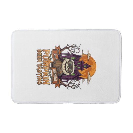 3e jaarlijkse Pumpkin Beer Tasting Halloween Spoke Badmat (Voorkant)