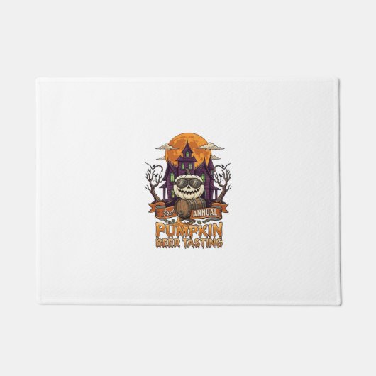 3e jaarlijkse Pumpkin Beer Tasting Halloween Spoke Deurmat (Voorkant)