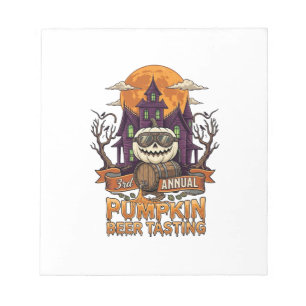 3e jaarlijkse Pumpkin Beer Tasting Halloween Spoke Notitieblok