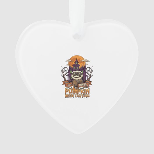 3e jaarlijkse Pumpkin Beer Tasting Halloween Spoke Ornament (voorkant)