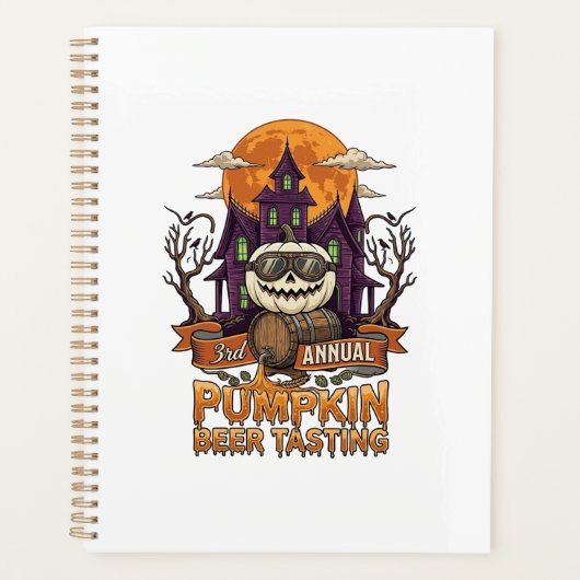 3e jaarlijkse Pumpkin Beer Tasting Halloween Spoke Planner (Voorkant)