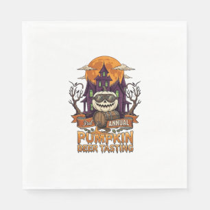 3e jaarlijkse Pumpkin Beer Tasting Halloween Spoke Servet