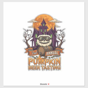3e jaarlijkse Pumpkin Beer Tasting Halloween Spoke Sticker