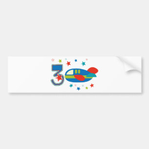 3e jaarvliegtuig bumpersticker