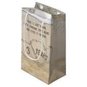 3e Jubileum Beach Hearts Klein Cadeauzakje (Voorkant Gekanteld)