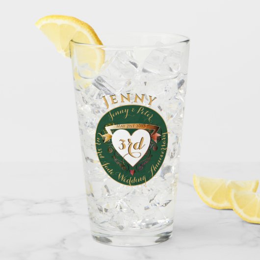 3e Jubileum Jade Color Glas (Voorkant ijs)