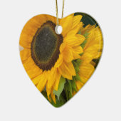 3e jubileum zonnebloem keramisch ornament (Links)