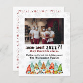 3e keer | 2022 Funny Budget Holiday Photo Card (Voorkant / Achterkant)