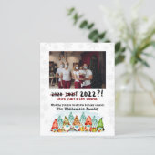 3e keer | 2022 Funny Budget Holiday Photo Card (Staand voorkant)