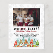 3e keer | 2022 Funny Budget Holiday Photo Card (Voorkant)
