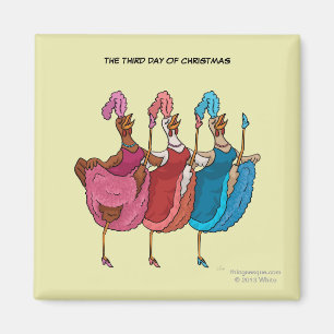 3e kerstdag (drie Franse hennen) Magnet