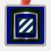3e kerstversiering infanteriedivisie metalen ornament (Voorkant)