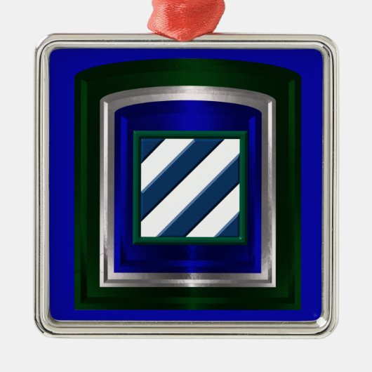 3e kerstversiering infanteriedivisie metalen ornament (Voorkant)