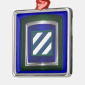 3e kerstversiering infanteriedivisie metalen ornament (Links)