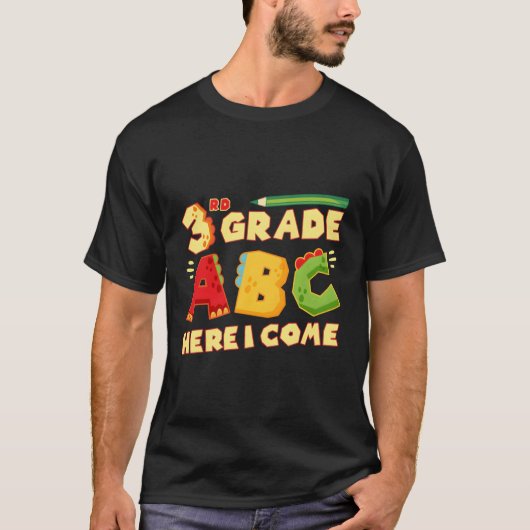 3e klas ABC Terug naar school Eerste schooldag T-shirt (Voorkant)