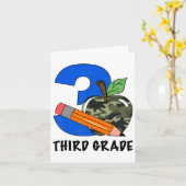 3e klas Camo Apple Kinder Boys Kaart (Gele Bloem)