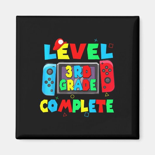 3e klas Compleet Laatste Dag van School Video Game Magneet (Voorkant)