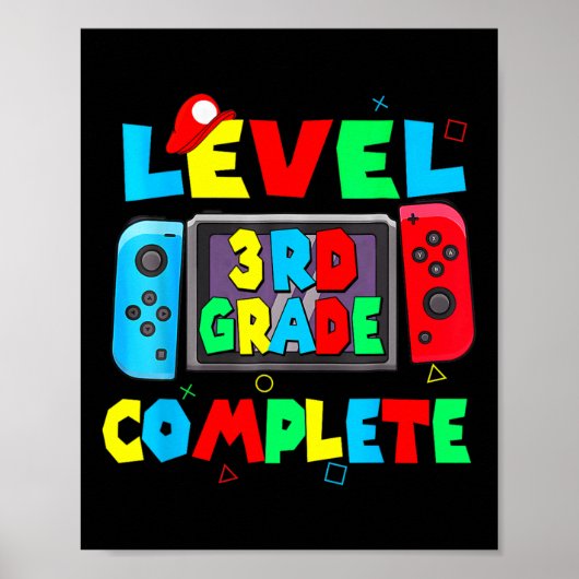 3e klas Compleet Laatste Dag van School Video Game Poster (Voorkant)