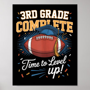 3e klas Compleet Tijd Om Niveau Te Verhogen Footba Poster