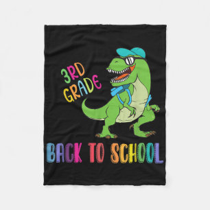 3e klas derde klas grappig terug naar school T-rex Fleece Deken
