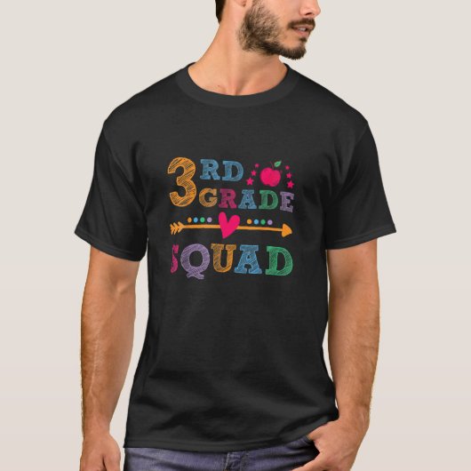 3e klas docent leraar student terug naar school t-shirt (Voorkant)