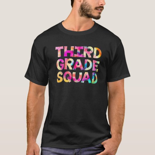 3e klas driekwart kleurstof terug naar school t-shirt (Voorkant)