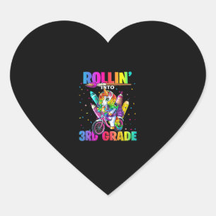 3e klas eenhoorn terug naar school eerste dag van hart sticker