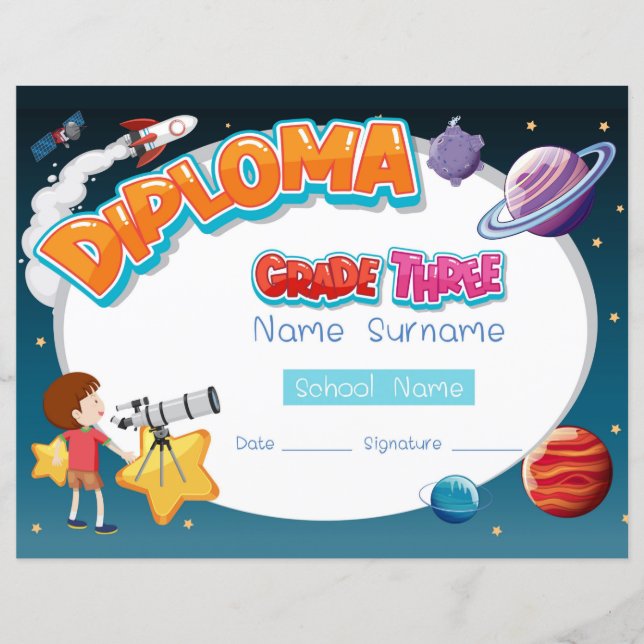 3e klas elementair diploma (Voorkant)