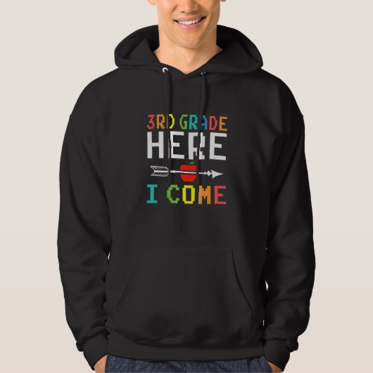 3e klas hier kom ik Graad 3 leraar video Ga Hoodie (Voorkant)