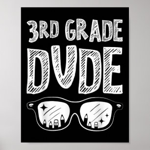 3e klas kerel terug naar school grappig derde klas poster