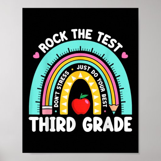 3e klas leraar rock de testdag derde klas te poster (Voorkant)