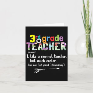 3e klas leraar Terug naar school cadeau 3e klas te Kaart