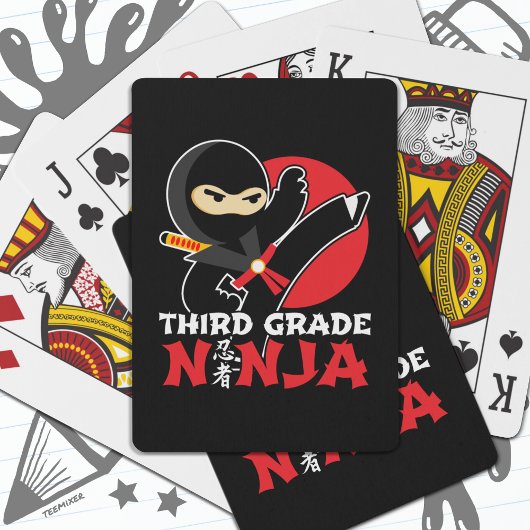 3e klas ninja trap eerste dag terug naar school pokerkaarten