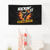 3e klas ninja trap eerste dag terug naar school spandoek (Insitu)