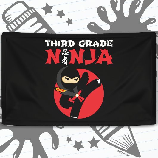 3e klas ninja trap eerste dag terug naar school spandoek