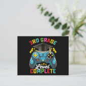 3e klas niveau Complete Afstuderen Gaming Gamer Briefkaart (Staand voorkant)