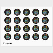 3e klas niveau Complete Afstuderen Gaming Gamer Ronde Sticker (Vel)