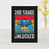 3e klas niveau ontgrendeld Kinder terug naar schoo Kaart (Gele Bloem)