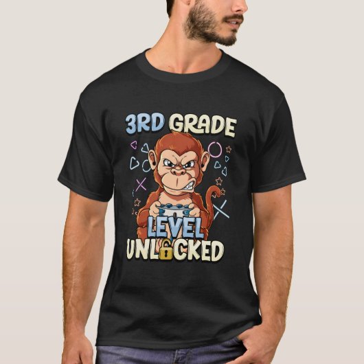 3e klas niveau ontgrendeld t-shirt (Voorkant)
