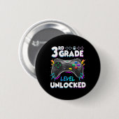 3e klas niveau ontgrendeld terug naar school eerst ronde button 5,7 cm (Voorkant /achterkant)