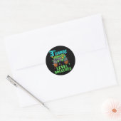 3e klas niveau ontgrendelde gamer controller terug ronde sticker (Envelop)