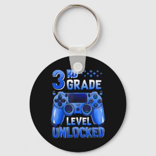 3e klas niveau ontgrendelde gamer eerste schooldag sleutelhanger